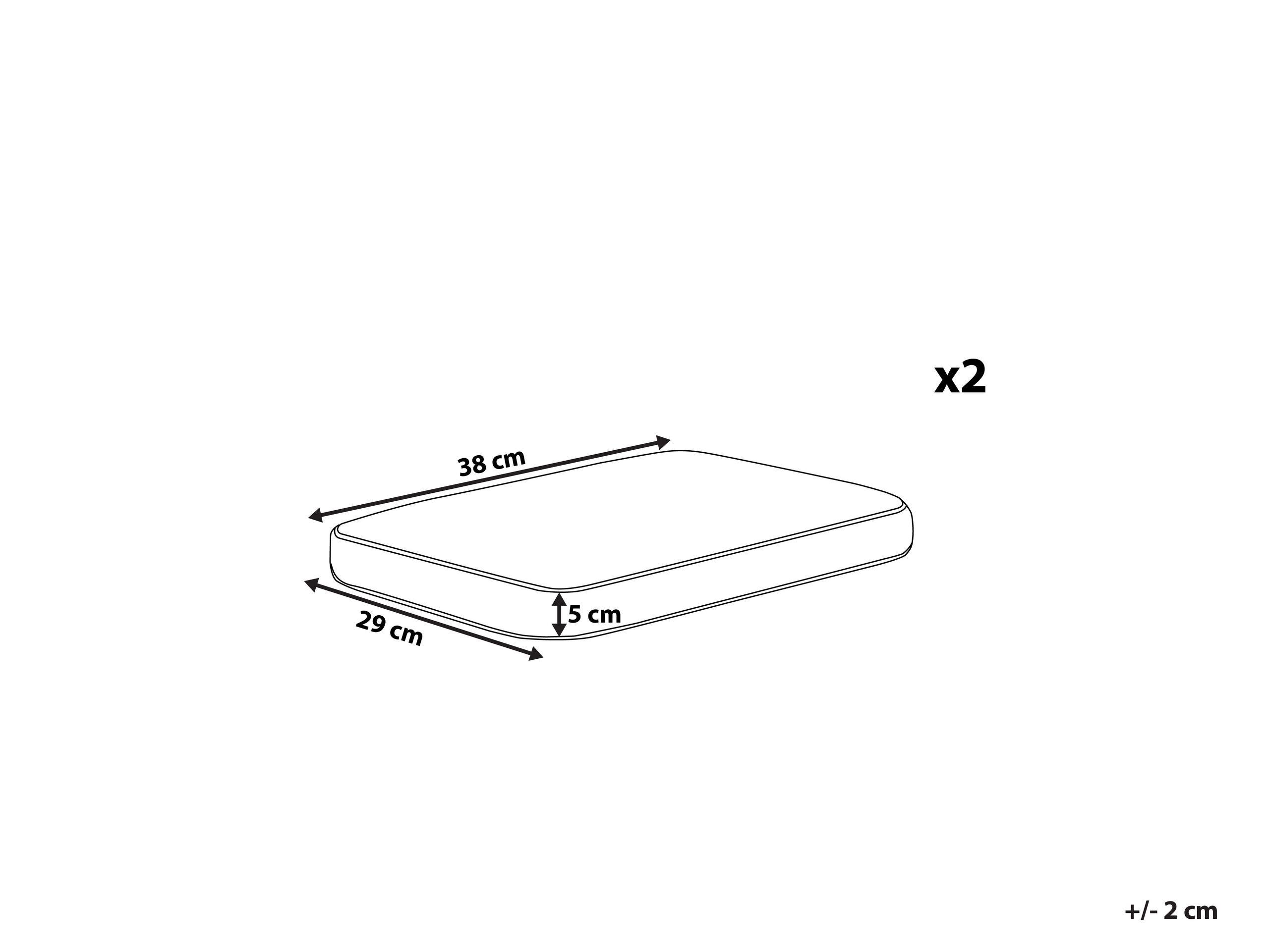Beliani Lot de 2 coussins pour chaises de jardin en Polyester Moderne FIJI  