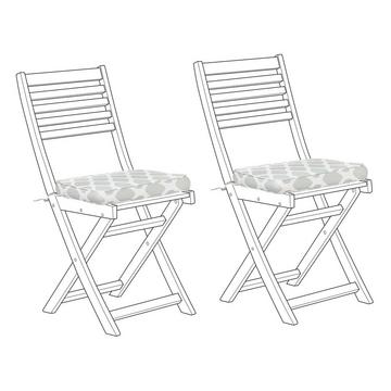 Lot de 2 coussins pour chaises de jardin en Polyester Moderne FIJI