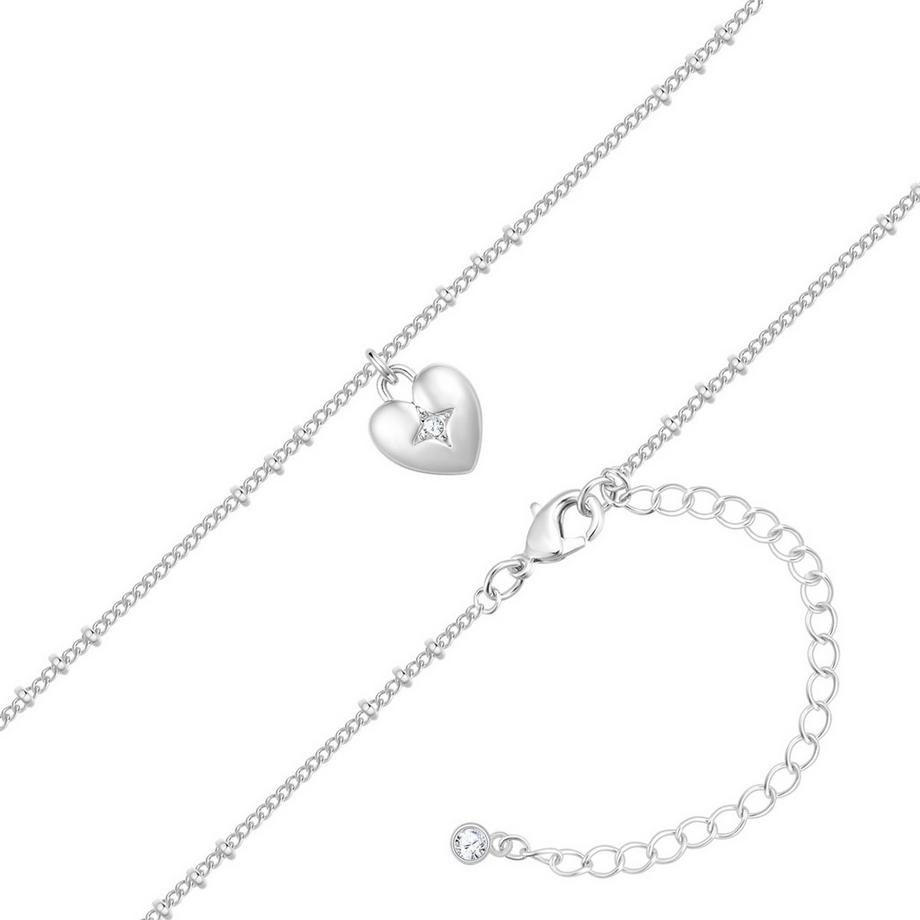 Lulu & Jane  Collier Cœur Laiton Cristal 