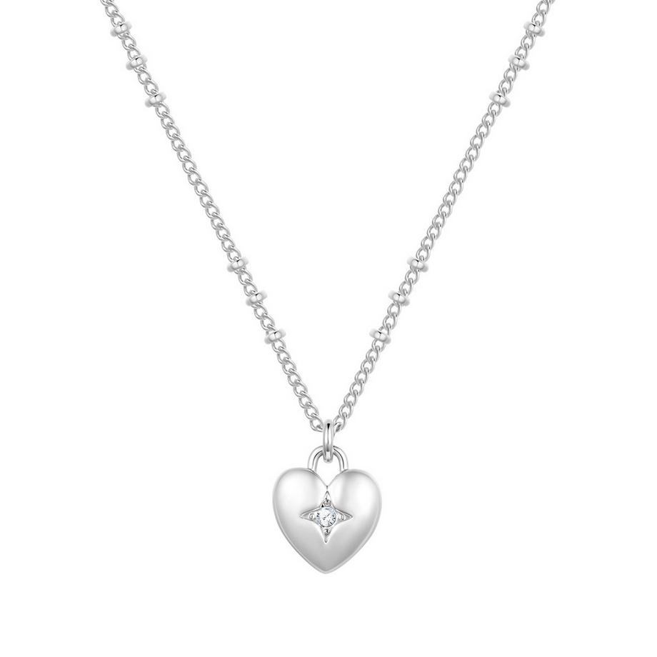 Collier Cœur Laiton Cristal