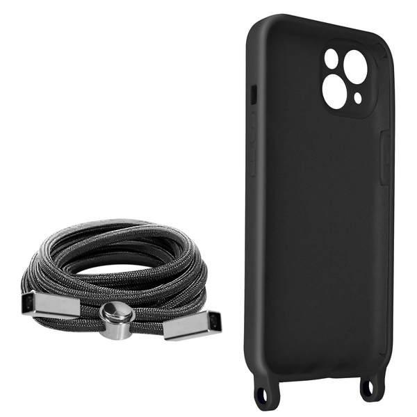 Avizar  Coque cordon iPhone 13 Mini Noir 