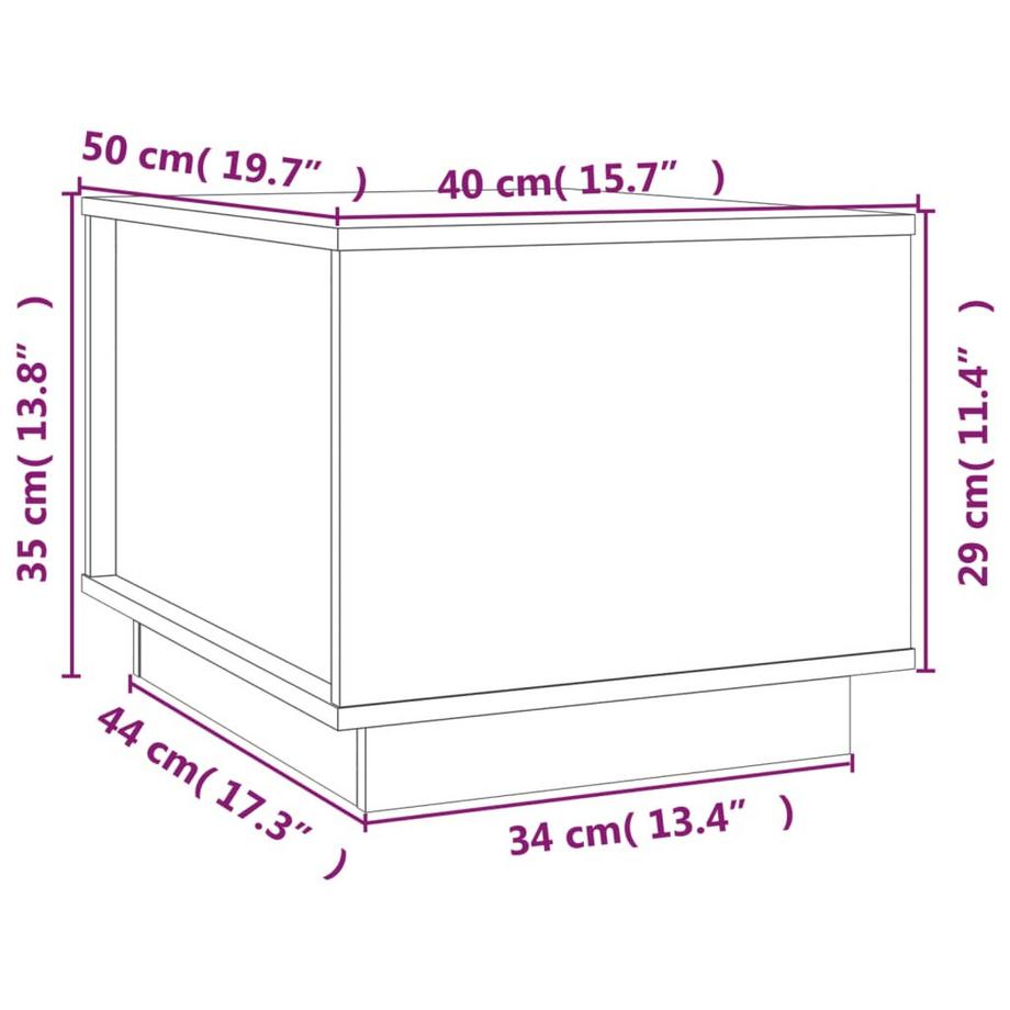 VidaXL Table basse bois  