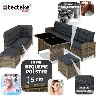 Tectake Canapé de jardin BARLETTA modulable  