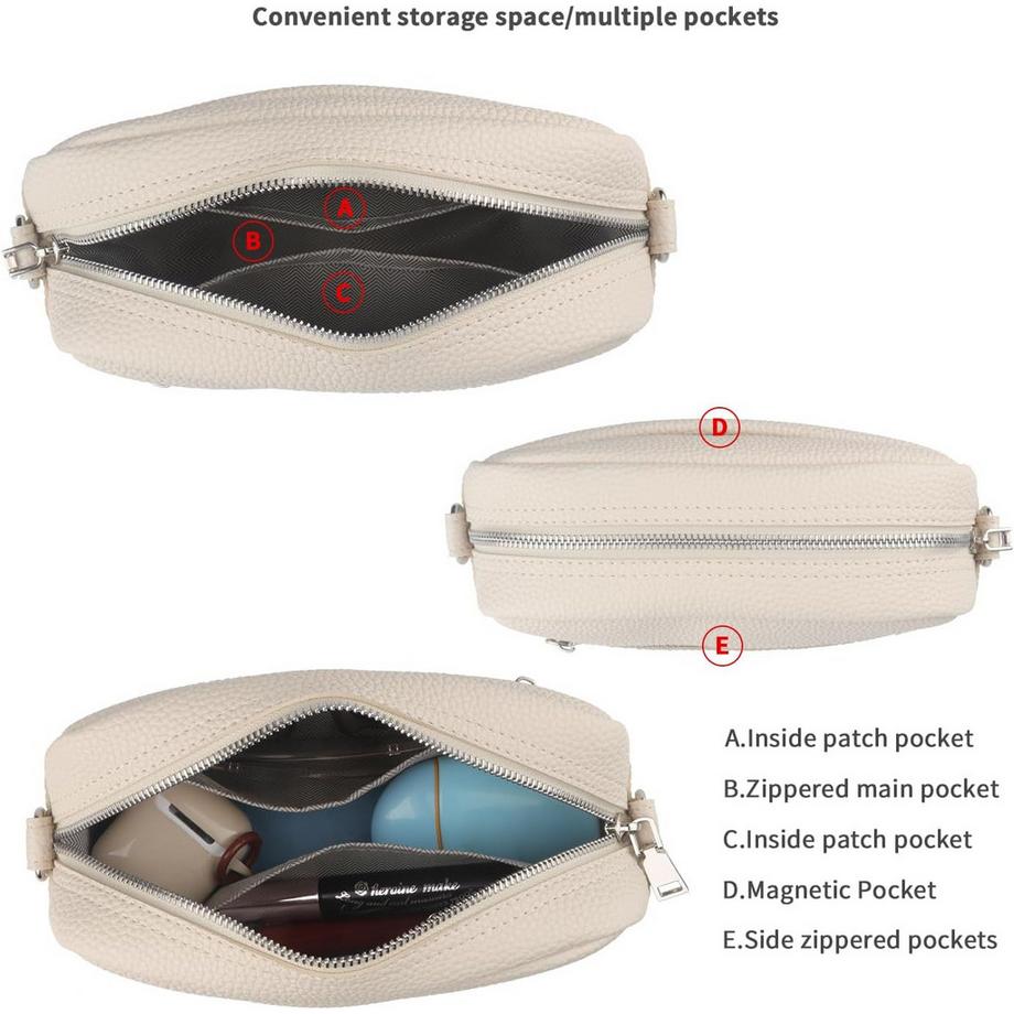 Only-bags.store Mini Borsa a Tracolla Borsa Quadrata con Tracolla Larga  