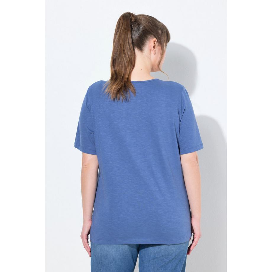 Ulla Popken T-Shirt Stampa Scritta Girocollo Mezza Manica  