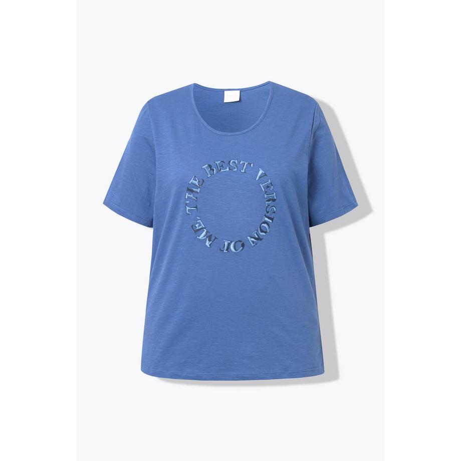 Ulla Popken T-Shirt Stampa Scritta Girocollo Mezza Manica  