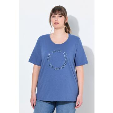 T-Shirt, Schriftdruck, Rundhals, Halbarm, Biobaumwolle