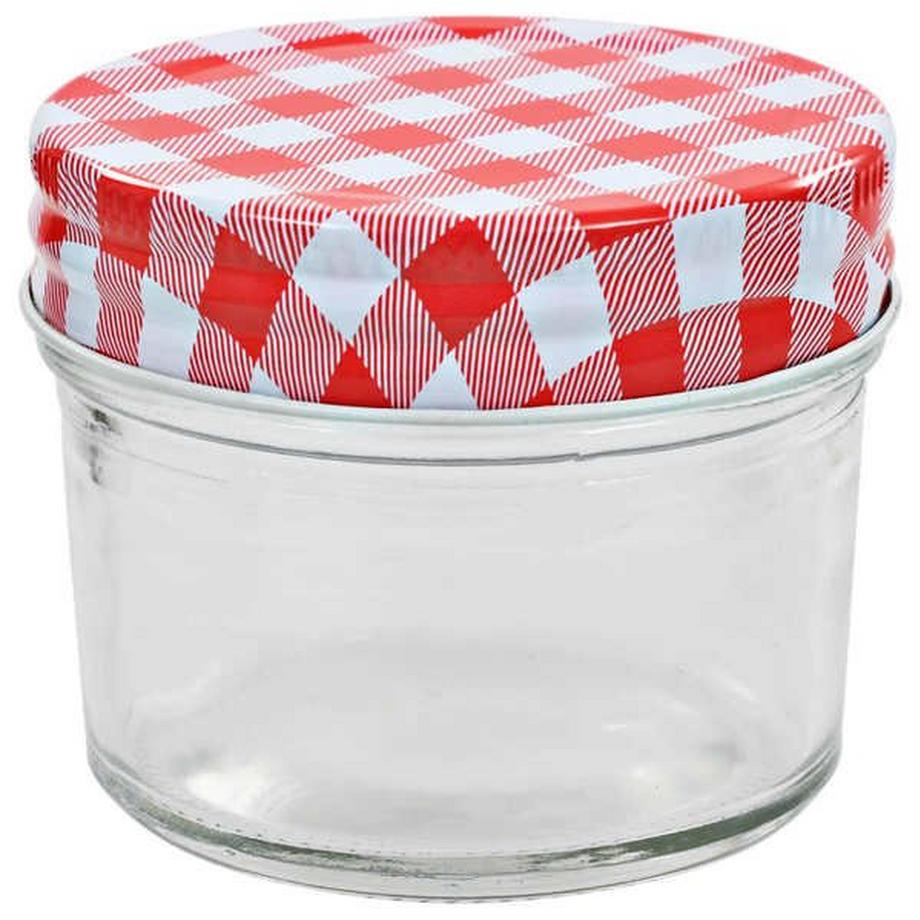 VidaXL 48 pcs pots à confiture couvercles  verre verre  