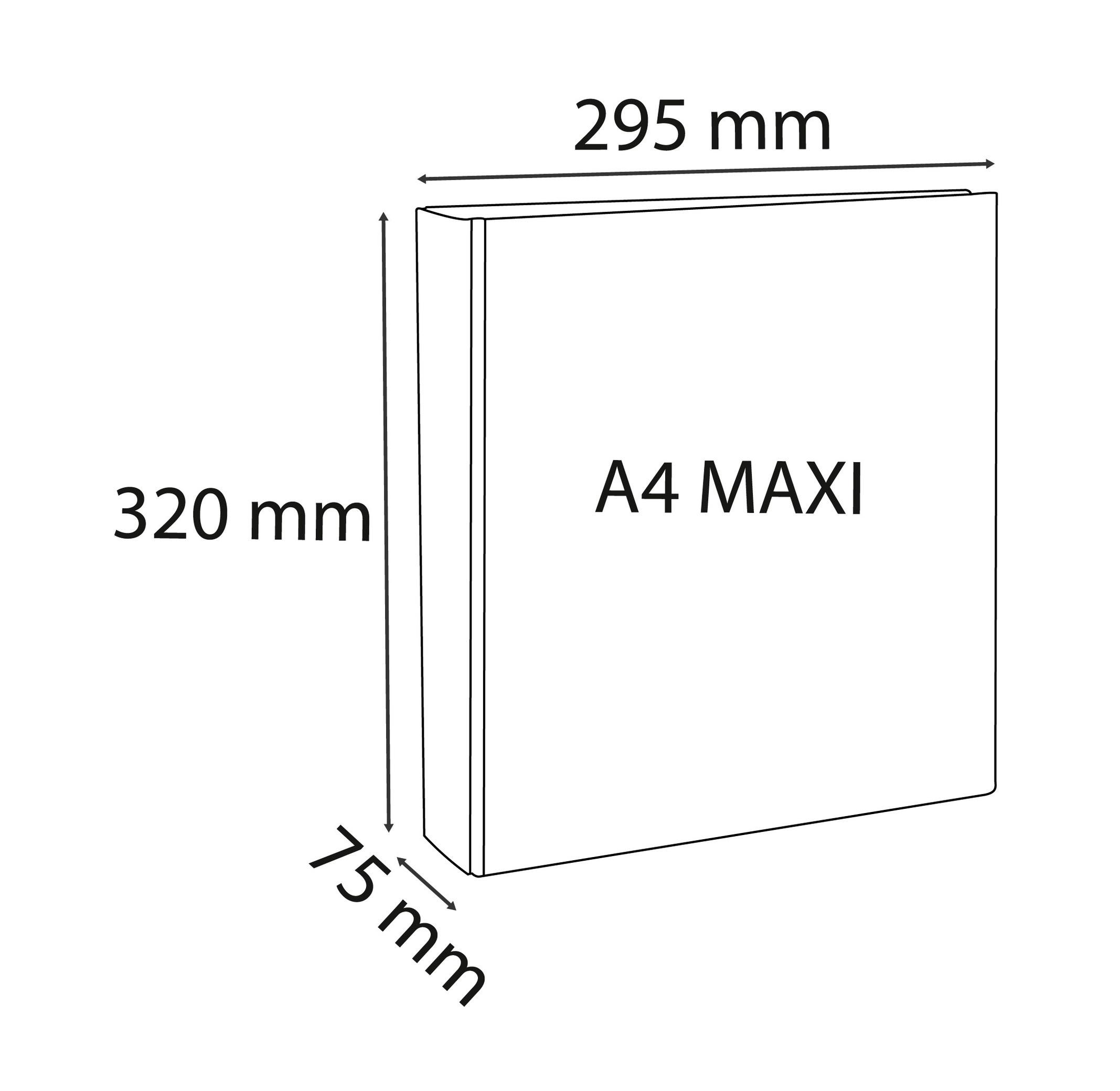 Exacompta Festes Ringbuch PP 2,3mm, 4 Ringe 50mm in D-Form, Rückenbreite 75mm, für DIN A4 Maxi, Kreacover x 10  