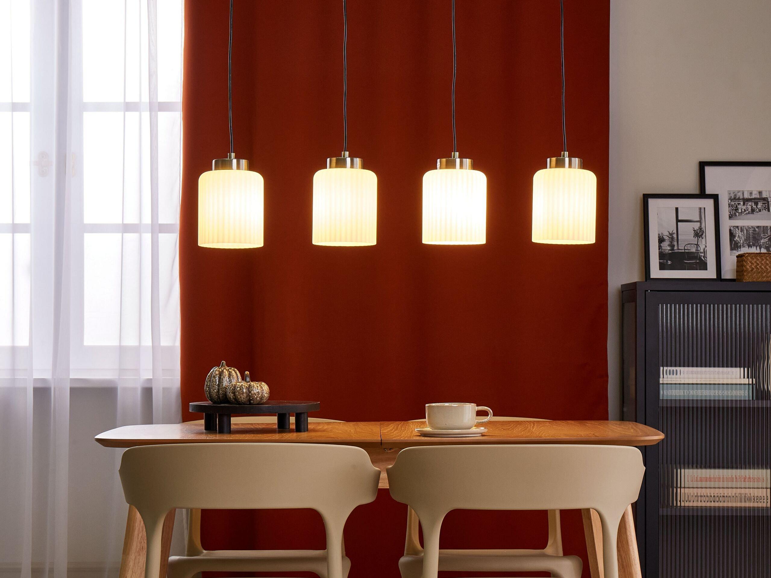 Beliani Lampe suspension en Acier Moderne CAUDELO  