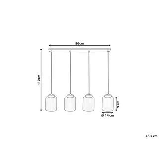 Beliani Lampe suspension en Acier Moderne CAUDELO  