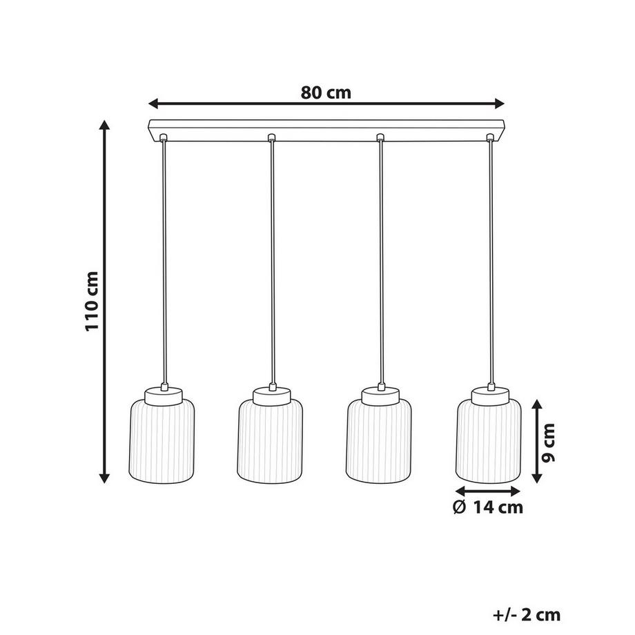 Beliani Lampe suspension en Acier  CAUDELO  