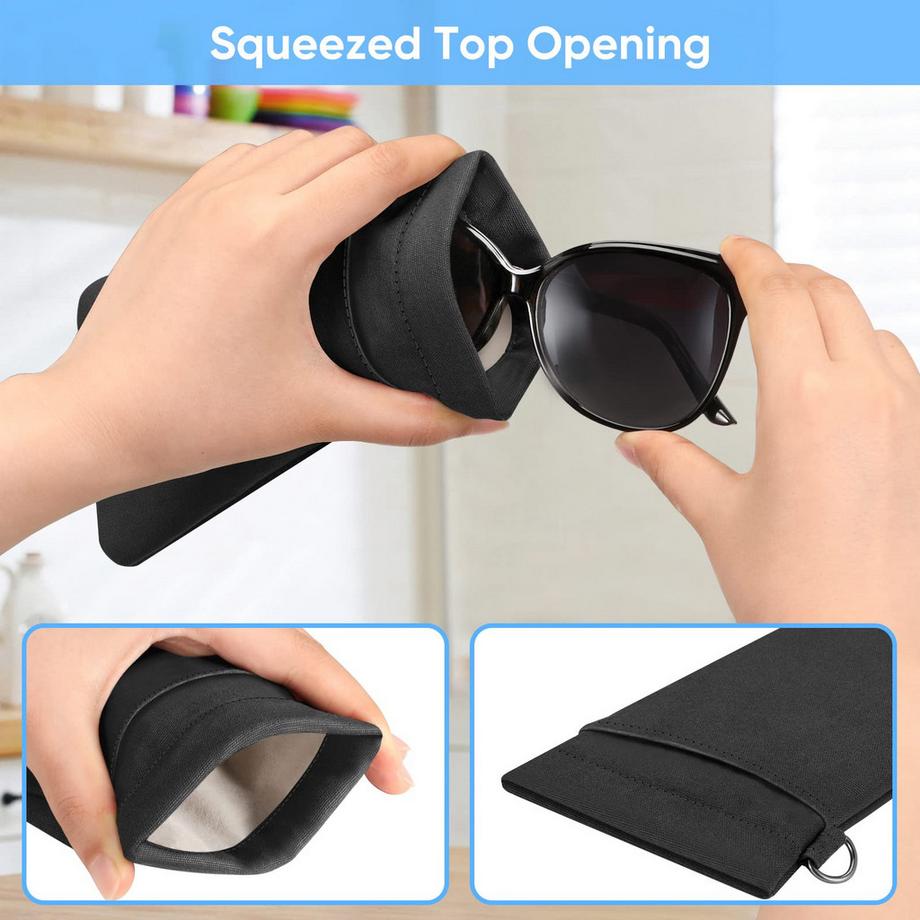 Only-bags.store Double étui à lunettes pour 2 paires de lunettes étui souple à attacher  