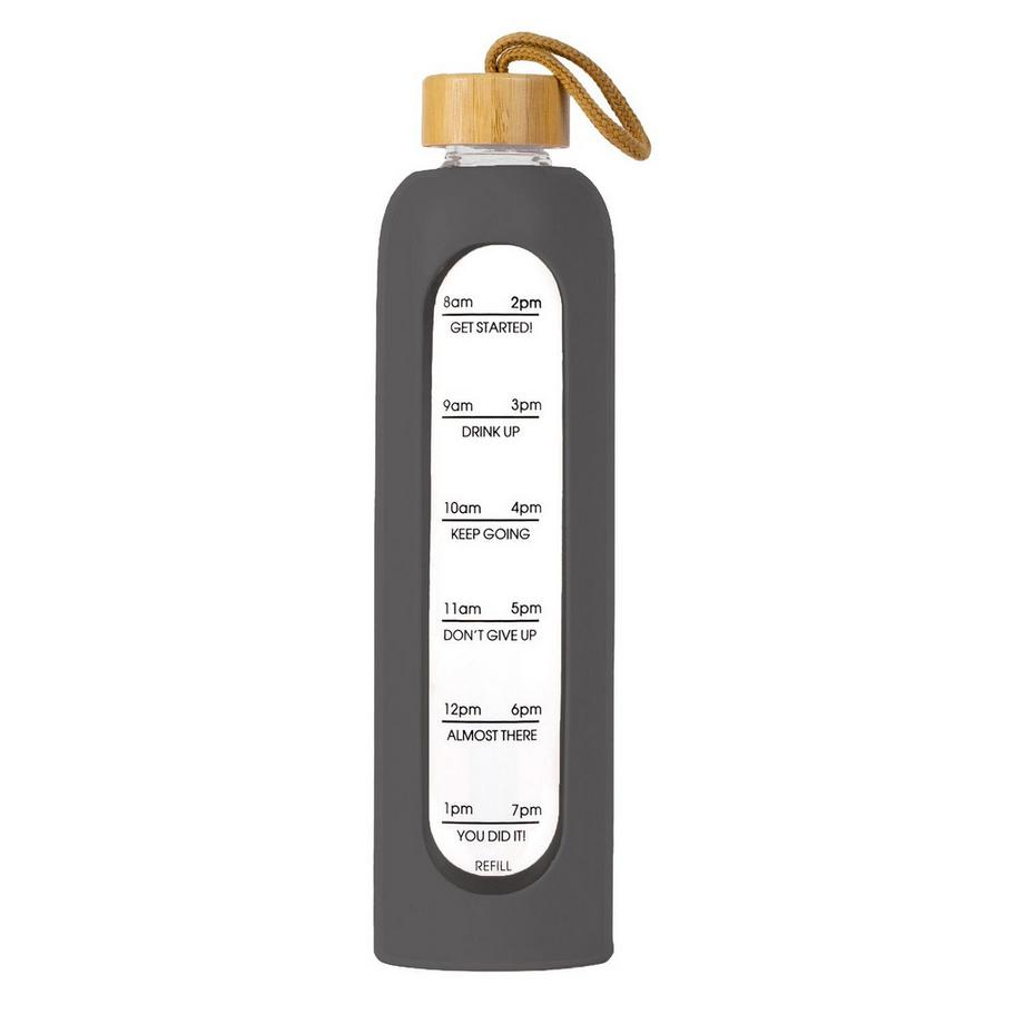 Intirilife  Trinkflasche mit Zeitmarkierung 900 ml 