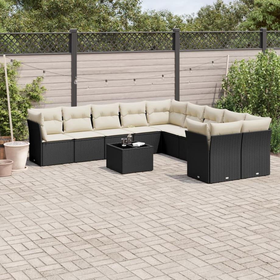 VidaXL Ensemble de canapés de jardin rotin synthétique  