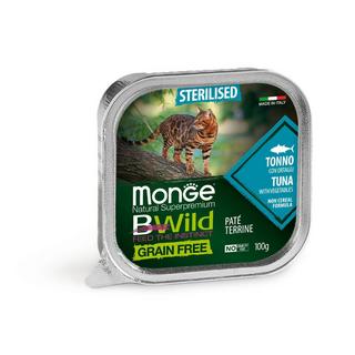 Monge  BWild Katze Sterilized Thunfisch und Garnelen - Multipack 