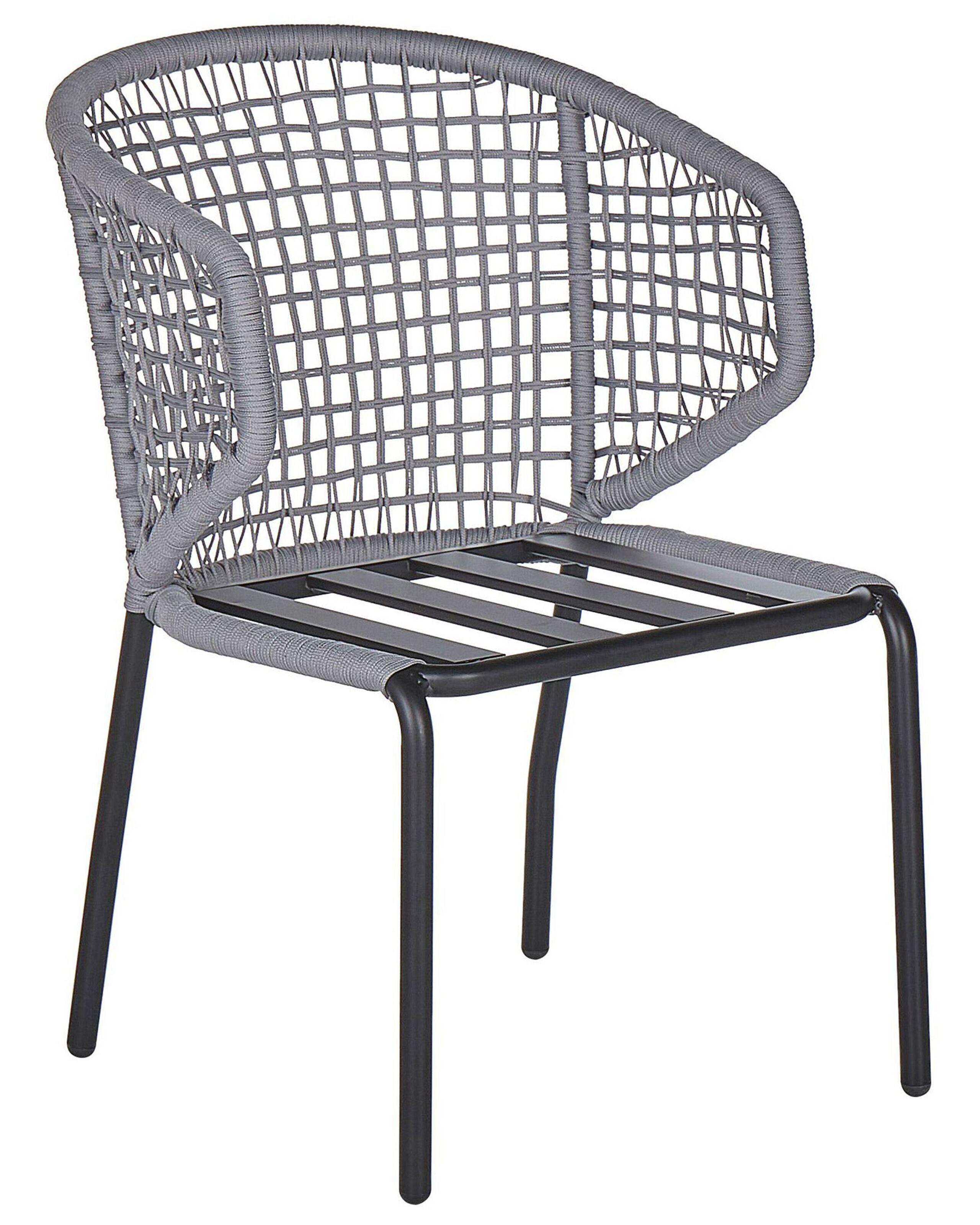 Beliani Lot de 2 chaises en Aluminium Moderne PALMI  