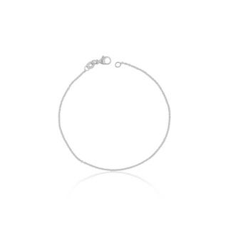 MUAU Schmuck  Bracelet rond d'forçat en or blanc 750, 19cm, 1,3mm 