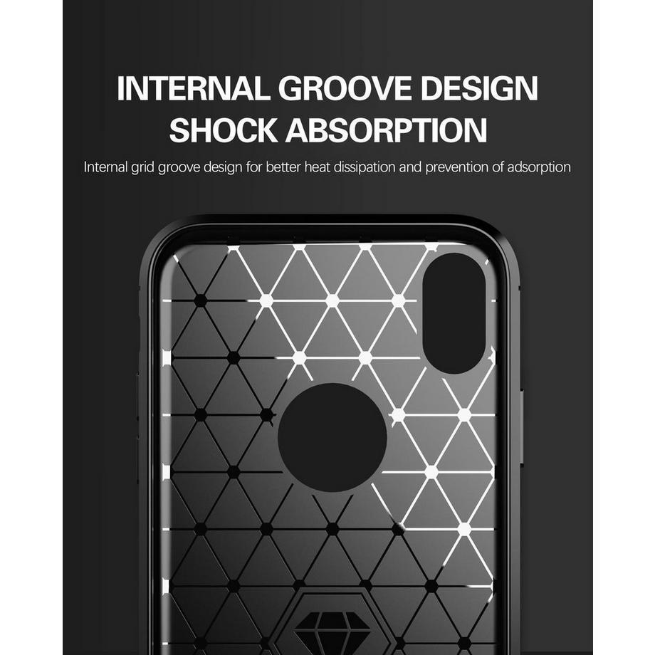 Cadorabo  Housse compatible avec Apple iPhone XR - Coque de protection en silicone TPU flexible, aspect inox et fibre de carbone 