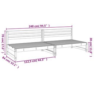 VidaXL Garten mittelsofa kiefernholz  