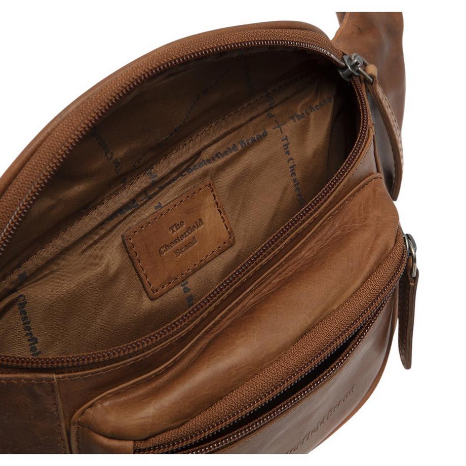 Chesterfield Sac banane en cuir cognac  