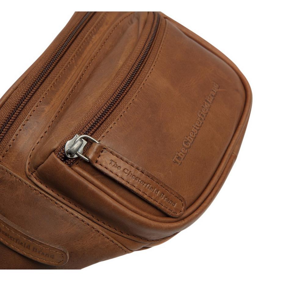 Chesterfield Sac banane en cuir cognac  