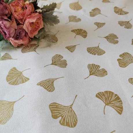 Fleur de Soleil Nappe enduite Ginkgo  