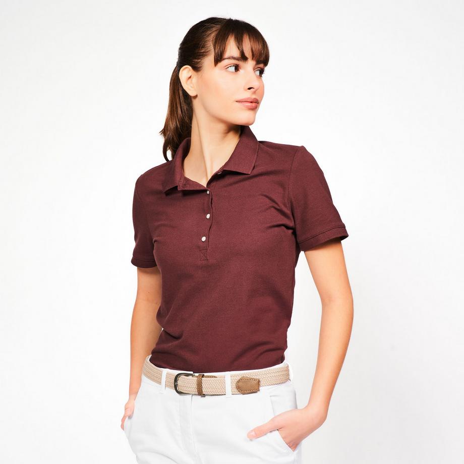 INESIS  Polo de golf femme manches courtes coton 