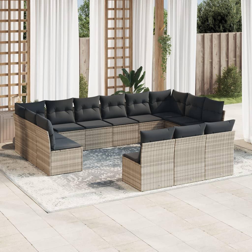 VidaXL set divano da giardino Polirattan  