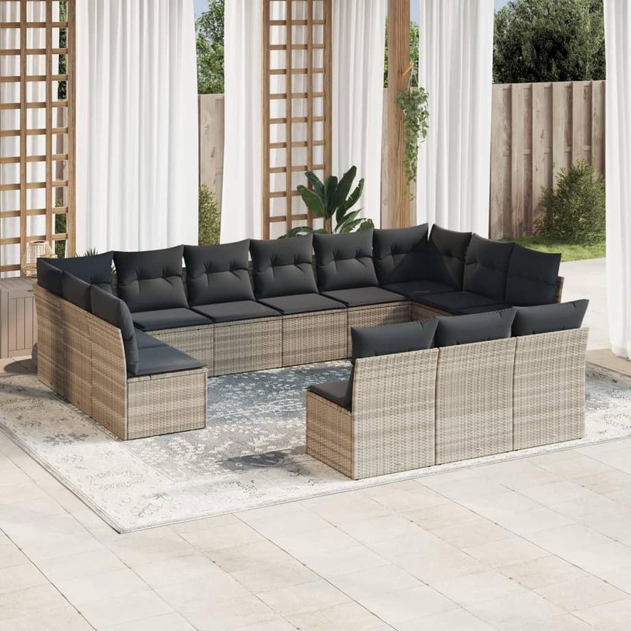 VidaXL Ensemble de canapés de jardin rotin synthétique  