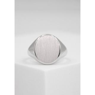 MUAU Schmuck  Bague à plaque en or blanc 750 