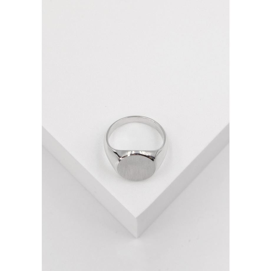 MUAU Schmuck  Bague à plaque en or blanc 750 
