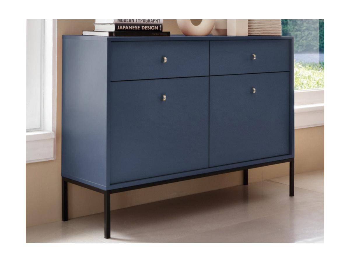 Vente-unique Sideboard mit 2 Türen & 2 Schubladen - Blau - BOGDAN  