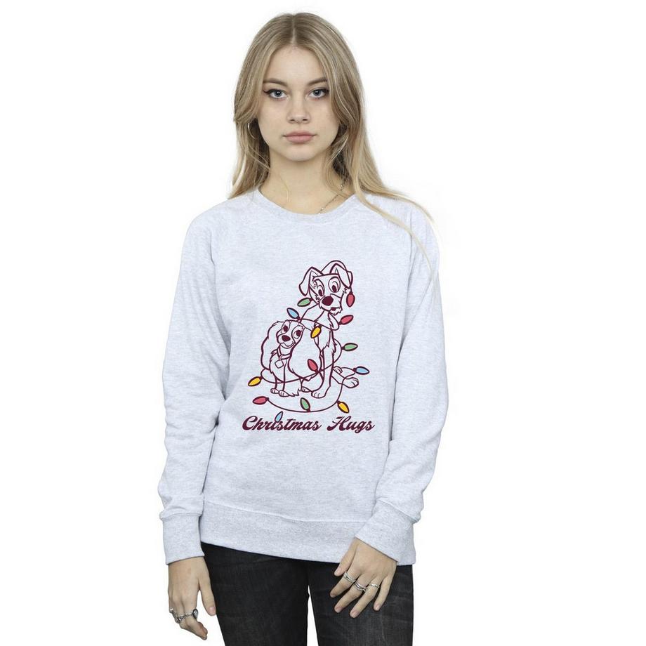 Disney Lady And The Tramp Christmas Hugs Sweatshirt  