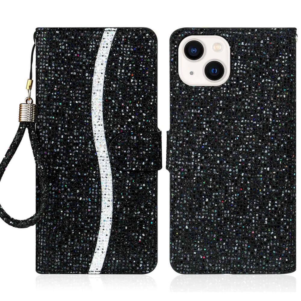 Cover-Discount  iPhone 14 - Glitter Leder Etui 