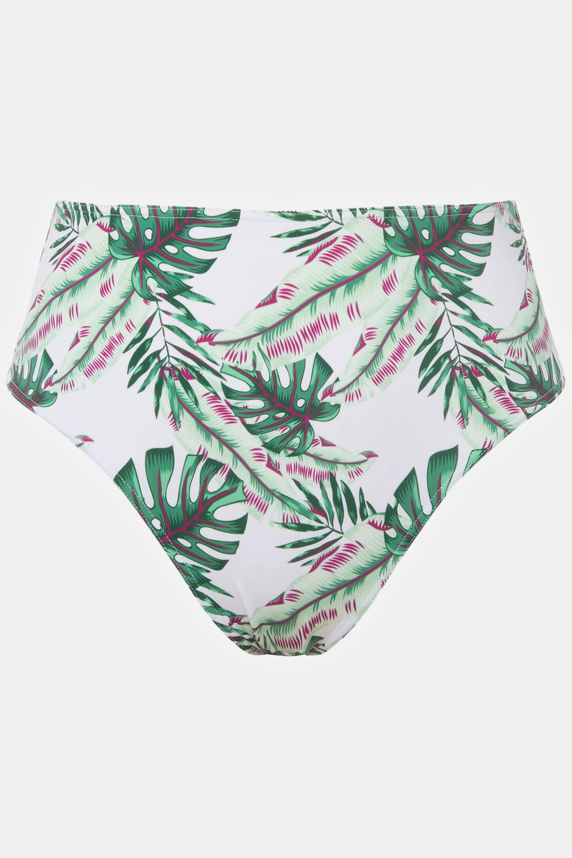 Studio Untold  Bikini Slip, Panty, High Waist, Blätter Print 