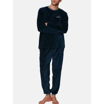 Pigiama pantaloni e top in velluto Home