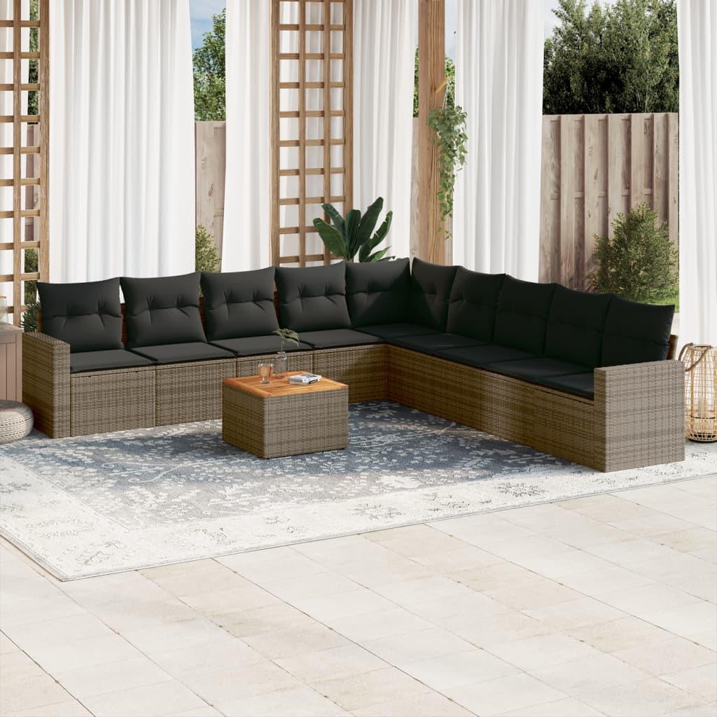 VidaXL set divano da giardino Polirattan  