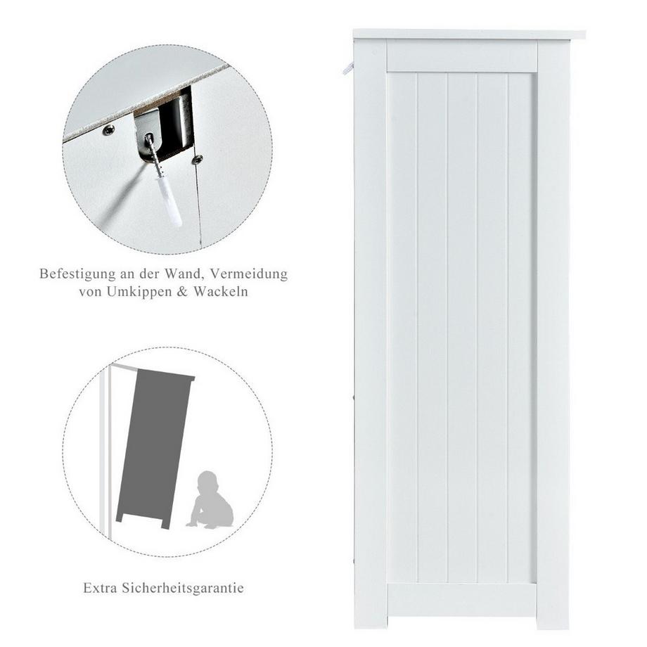 Northix Mobile da bagno con 3 cassetti 60 x 30 x 81 cm bianco  