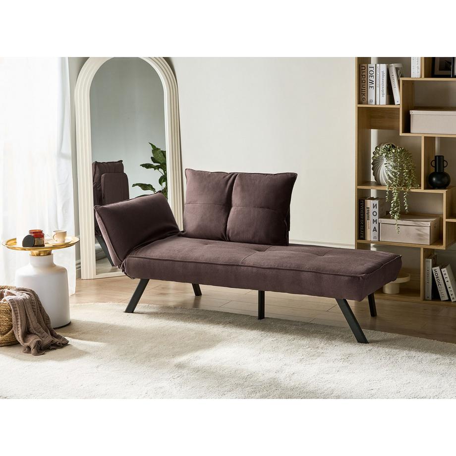 Beliani Chaise longue côté gauche en Tissu Moderne ROCAMADOUR  
