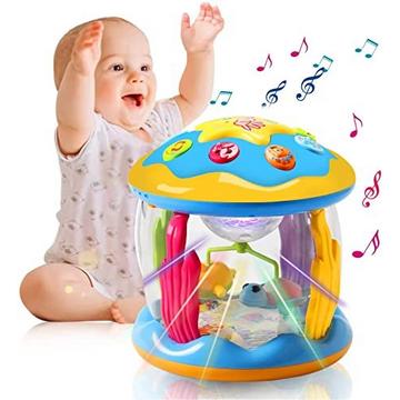 Rotierendes Projektor-Babyspielzeug mit Musik/Licht