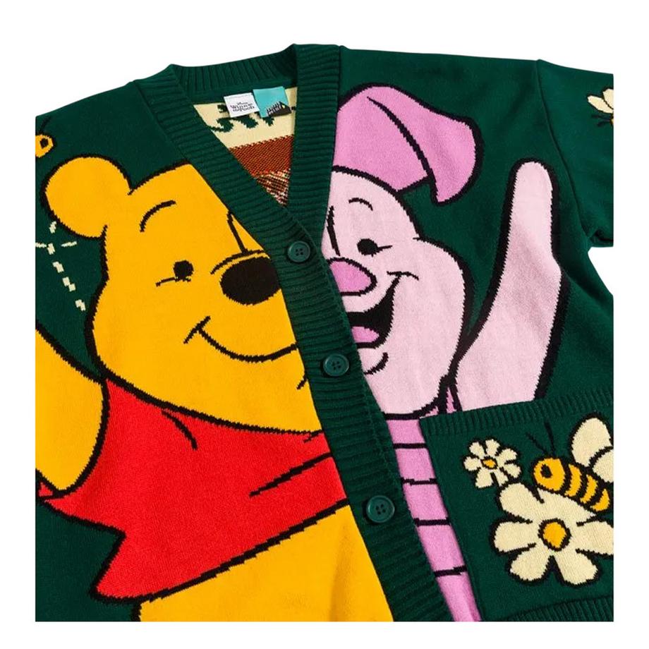 Winnie the Pooh Cardigan Lavorato a Maglia Winnie the Pooh Grafico  
