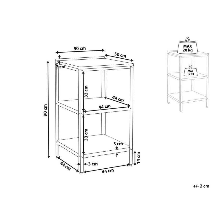 Beliani Outdoor-Kücheninsel aus Stahl  VILAMA  