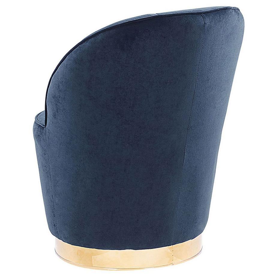 Beliani Fauteuil en Velours Glamour ALBY  