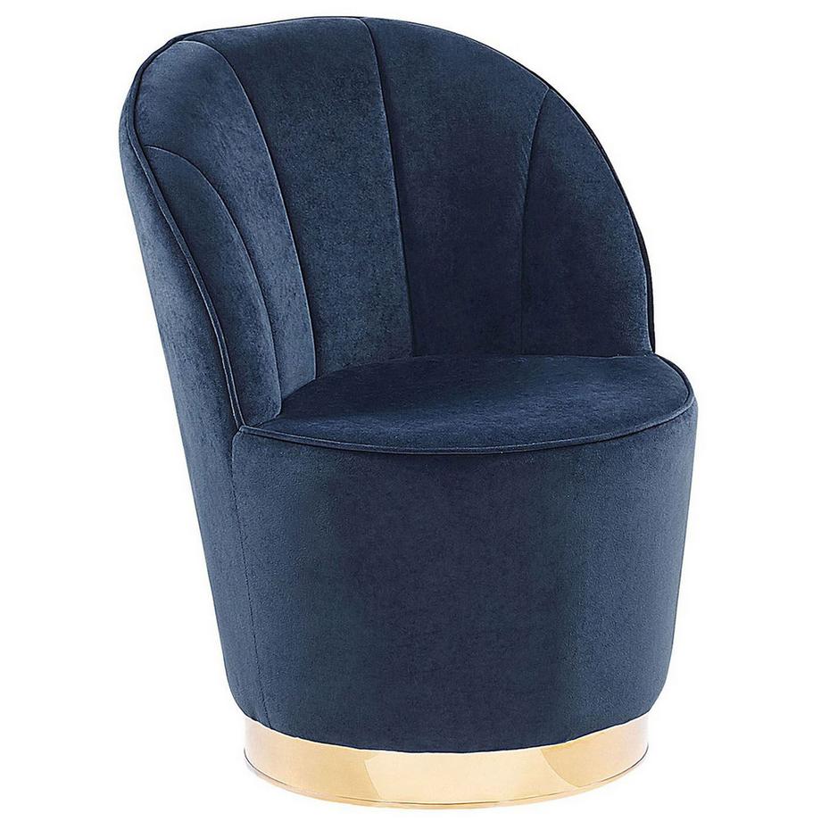 Beliani Fauteuil en Velours Glamour ALBY  