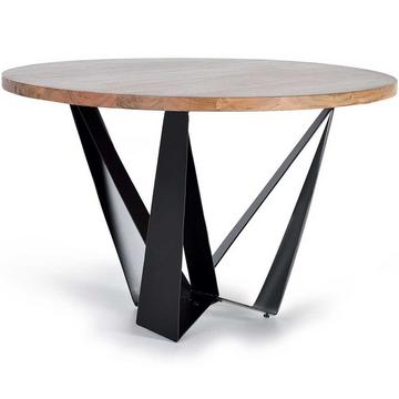 Tavolo Melida in legno massiccio di acacia 120x120