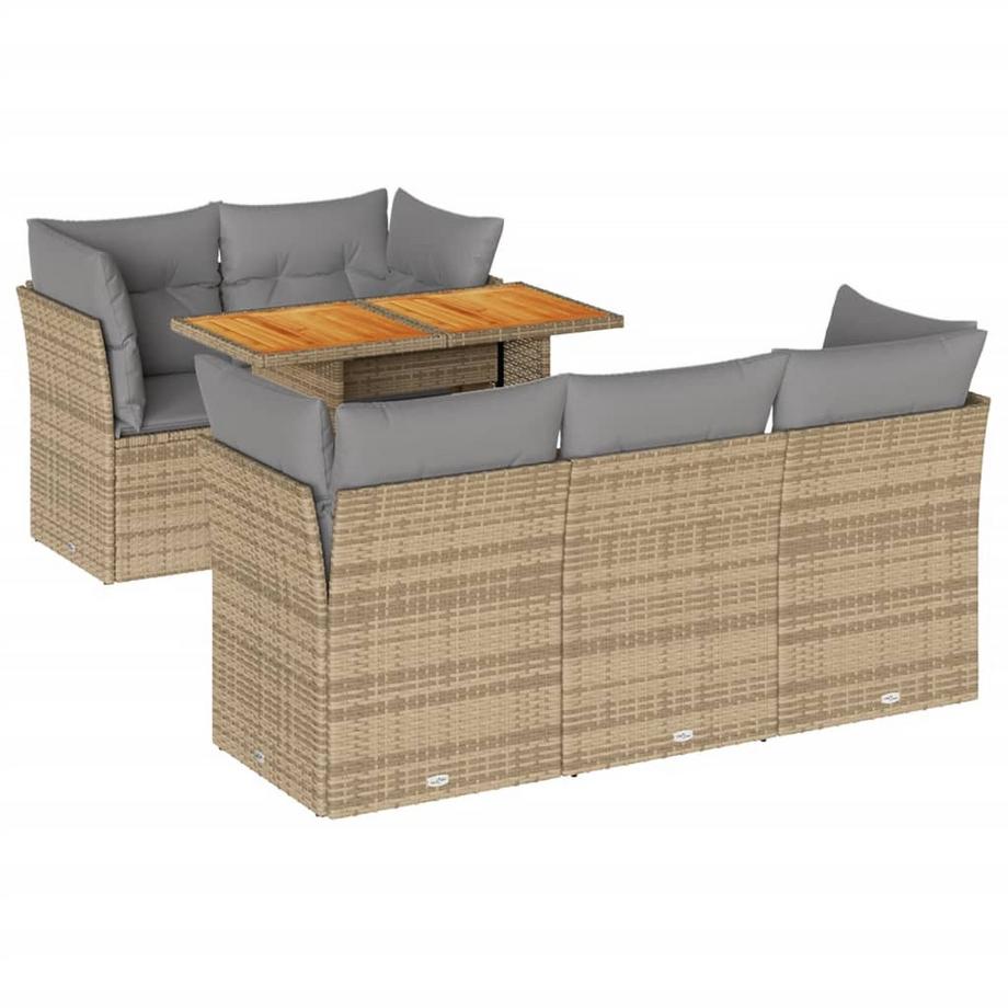 Ensemble de canapés de jardin rotin synthétique