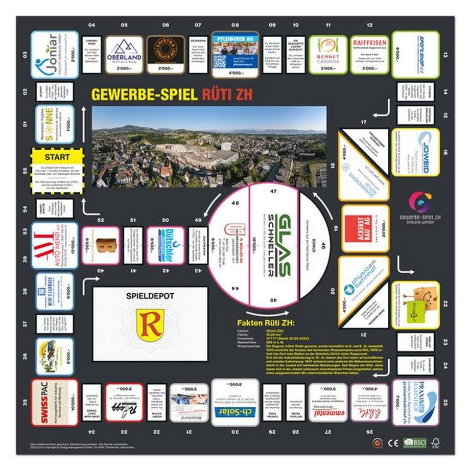 GEWERBE-SPIEL  Brettspiel RÜTI ZH (Deutsch) 