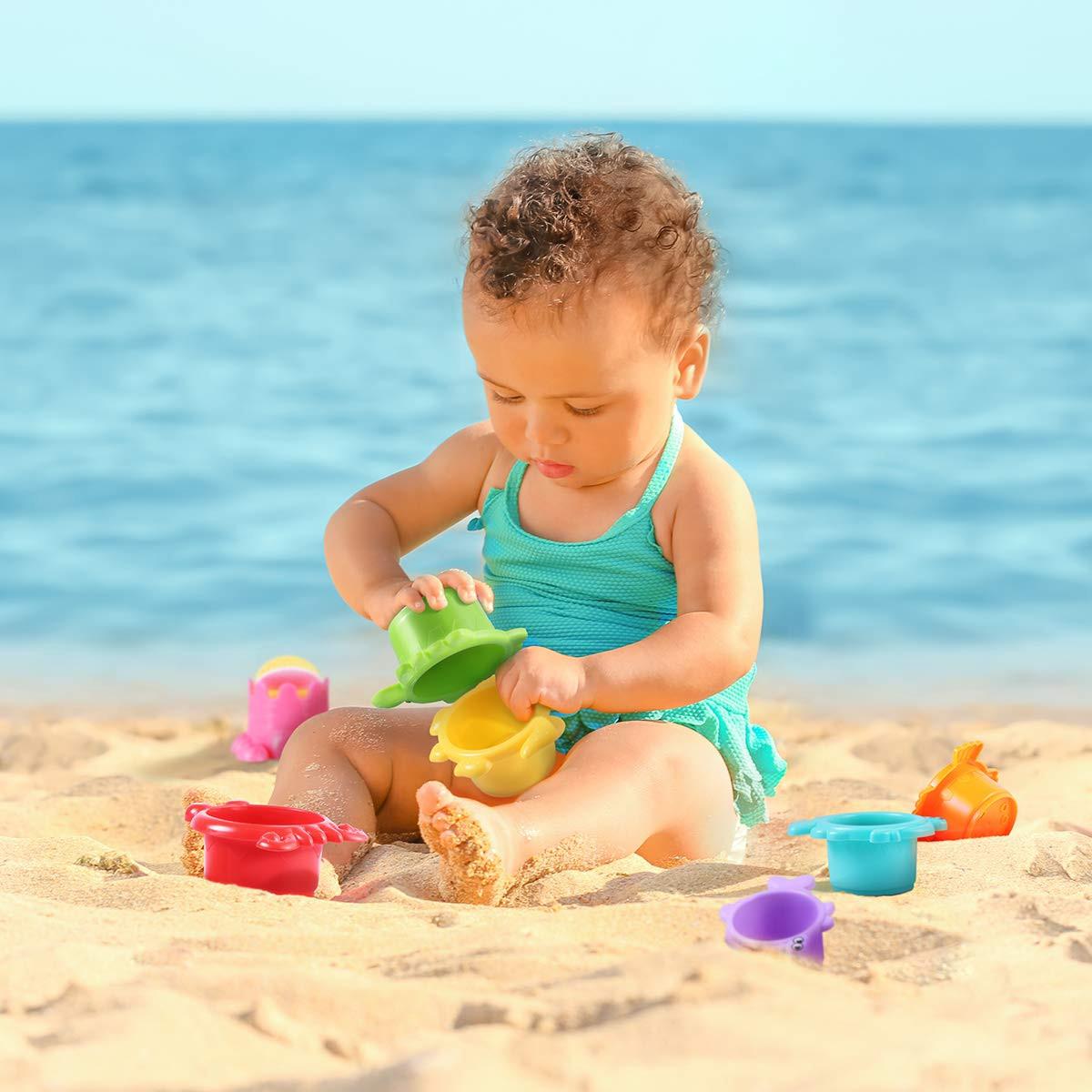 Activity-board  Baby Badespielzeug Set Stapeltasse Wasser 8PCS 