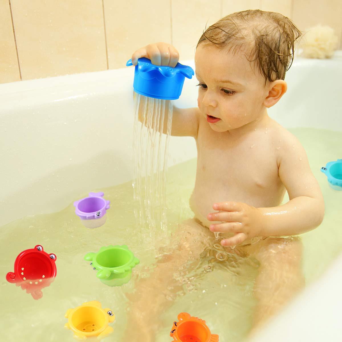 Activity-board  Baby Badespielzeug Set Stapeltasse Wasser 8PCS 